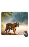Customized Wild Tiger Picture Sublimation Mouse Pad | 8 X 7.5 Inch | Smooth Cloth Surface | Non-Slip Rubber Base | Personalized Mousepad for Laptop & Desktop (F17056)