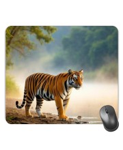 Customized Wild Tiger Picture Sublimation Mouse Pad | 8 X 7.5 Inch | Smooth Cloth Surface | Non-Slip Rubber Base | Personalized Mousepad for Laptop & Desktop (F17056)