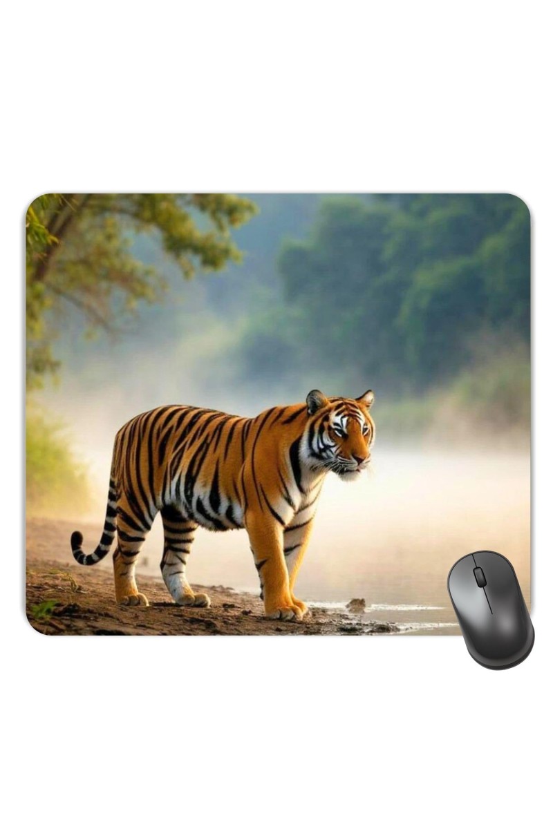 Customized Wild Tiger Picture Sublimation Mouse Pad | 8 X 7.5 Inch | Smooth Cloth Surface | Non-Slip Rubber Base | Personalized Mousepad for Laptop & Desktop (F17056)