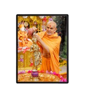 Swami Narayan Laminated Photo - 11x13 Inches, Divine Blessings for Home & Office and Temple Decoration