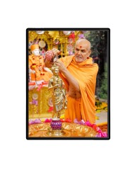 Swami Narayan Laminated Photo - 11x13 Inches, Divine Blessings for Home & Office and Temple Decoration