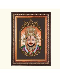 Sri Khatu Shyam Color Photo 10x14 Inch - Vibrant Religious Wall Art for Home or Office Decor.