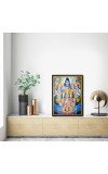 Brahma Vishnu Shiva Ram Krishna Laminated Photo - 5x7 Inches, Divine Blessings for Home & Office and Temple Decoration