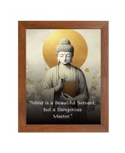 Buddha & Famous Quote Brown Frame, 10x14InchesInspirational Wall Art for Office, Home DecorIdeal Spiritual Gift