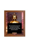 Buddha & Famous Quote Brown Frame, 12x16InchesInspirational Wall Art for Office, Home DecorIdeal Spiritual Gift
