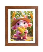 AI Funny Cute Rat Art Picture for Kids - 12x16 inches, Brown Color - Perfect Wall Decor for Children's Room