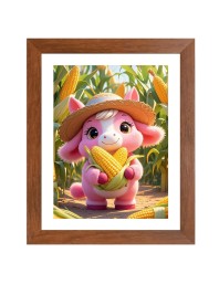 AI Funny Cute Rat Art Picture for Kids - 18x22 inches, Brown Color - Perfect Wall Decor for Children's Room