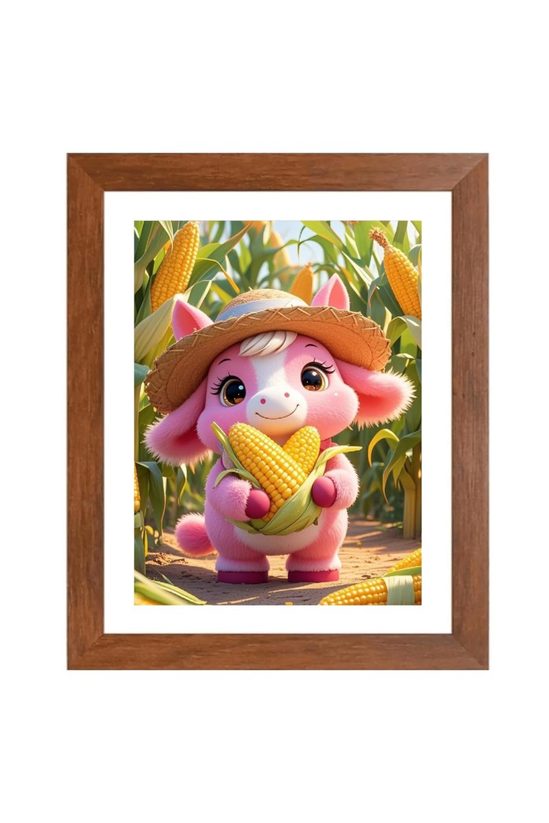 AI Funny Cute Rat Art Picture for Kids - 18x22 inches, Brown Color - Perfect Wall Decor for Children's Room