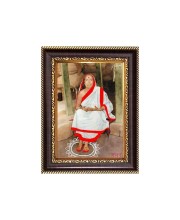 Maa Sarada Digital Print Photo 10.7x12.7 inches - Vibrant Religious Wall Art for Home or Office Decor.