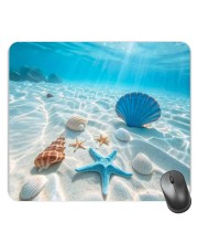 Customized Sea Shells Picture Sublimation Mouse Pad | 8 X 7.5 Inch | Smooth Cloth Surface | Non-Slip Rubber Base | Personalized Mousepad for Laptop & Desktop (F17115)