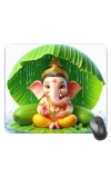 Customized Lord Ganesha Picture Sublimation Mouse Pad | 8 X 7.5 Inch | Smooth Cloth Surface | Non-Slip Rubber Base | Personalized Mousepad for Laptop & Desktop (F16995)