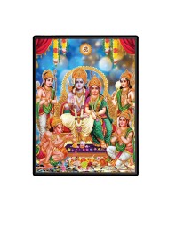 Ram Darbar Laminated Photo - 13x15 Inches, Divine Blessings for Home & Office and Temple Decoration