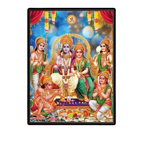 Ram Darbar Laminated Photo - 13x15 Inches, Divine Blessings for Home & Office and Temple Decoration Ram Darbar Laminated Photo - 13x15 Inches, Divine Blessings for Home & Office and Temple Decoration
