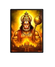 Hanuman Laminated Photo (13x15 Inches Without glass) Divine Blessings for Table and Walls,Home & Office and Temple Decoration