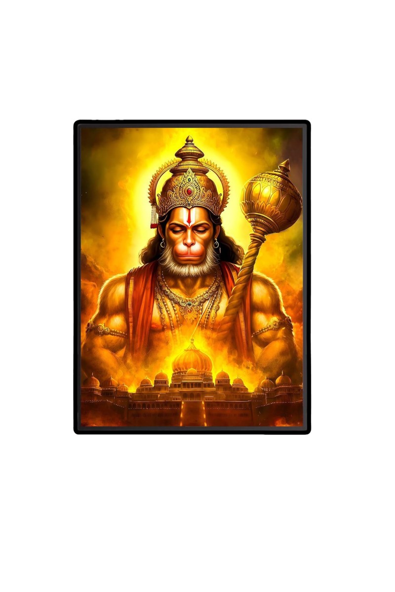 Hanuman Laminated Photo - 5x7 Inches, Divine Blessings for Home & Office and Temple Decoration