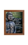 Buddha & Famous Quote Brown Frame, 12x16InchesInspirational Wall Art for Office, Home DecorIdeal Spiritual Gift