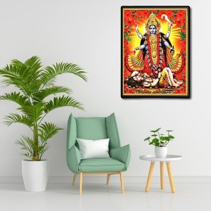 Kali Laminated Photo - 5x7 Inches, Divine Blessings for Home & Office and Temple Decoration