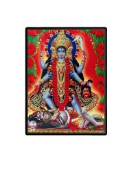 Maa Kali Laminated Photo (9x11 Inches), Divine Blessings for Home & Office and Temple Decoration