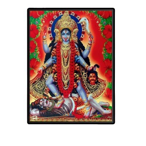 Maa Kali Laminated Photo (13x15 Inches) Divine Blessings for Home & Office and Temple Decoration