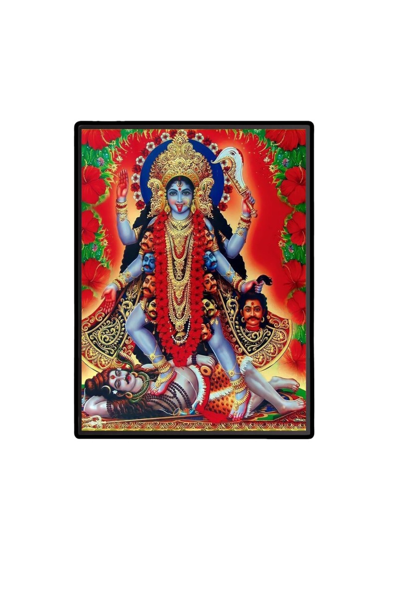 Maa Kali Laminated Photo (7x9 Inches), Divine Blessings for Home & Office and Temple Decoration