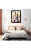 Radha Laminated Photo - 5x7 Inches, Divine Blessings for Home & Office and Temple Decoration