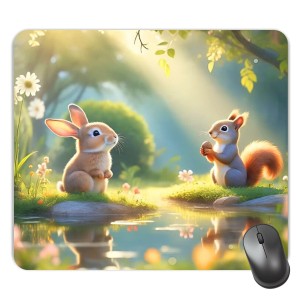 Customized Beautiful Rabbits Squirrel Picture Sublimation Mouse Pad | 8 X 7.5 Inch | Smooth Cloth Surface | Non-Slip Rubber Base | Personalized Mousepad for Laptop & Desktop (F17326) Customized Beautiful Rabbits Squirrel Picture Sublimation Mouse Pad | 8 X 7.5 Inch | Smooth Cloth Surface | Non-Slip Rubber Base | Personalized Mousepad for Laptop & Desktop (F17326)