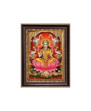 Sri Maa Lakshmi Digital Print Photo 6.7x8.7 inches - Vibrant Religious Wall Art for Home, Office and Temple Decor.