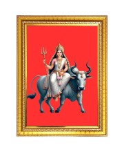Maa Brahmacharini Photo Frame - 10x14 Inches, Brown Wooden Frame for Home, Office & Temple Decoration