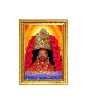 Maa Tara Photo Frame - 10x14 Inches, Brown Wooden Frame for Home, Office & Temple Decoration
