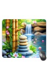 Customized Stone Balance Picture Sublimation Mouse Pad | 8 X 7.5 Inch | Smooth Cloth Surface | Non-Slip Rubber Base | Personalized Mousepad for Laptop & Desktop (F17270)