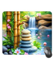 Customized Stone Balance Picture Sublimation Mouse Pad | 8 X 7.5 Inch | Smooth Cloth Surface | Non-Slip Rubber Base | Personalized Mousepad for Laptop & Desktop (F17270)