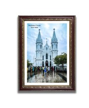 Velankanni Church Church Photo Frame, Beautiful Elegant Framed Wall Art of Iconic Cathedral