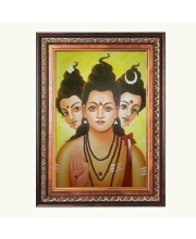 Sri Dattatreya Swami Color Photo 10x14 Inch - Vibrant Religious Wall Art for Home or Office Decor.