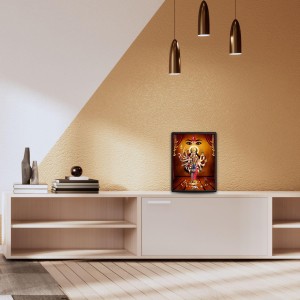 Kalima and Durgama Laminated Photo - 7x9 Inches, Divine Blessings for Home & Office and Temple Decoration