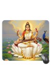 Customized Goddess Saraswathi Picture Sublimation Mouse Pad | 8 X 7.5 Inch | Smooth Cloth Surface | Non-Slip Rubber Base | Personalized Mousepad for Laptop & Desktop (F17141)