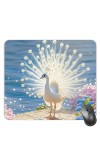 Customized Beautiful Peacock Picture Sublimation Mouse Pad | 8 X 7.5 Inch | Smooth Cloth Surface | Non-Slip Rubber Base | Personalized Mousepad for Laptop & Desktop (F17299)