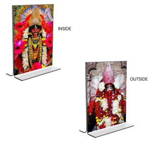 Debi Tara Acrylic T-Style Photo Stand - 7x9 Inches, Compact and Stylish Spiritual Display, easily change 2 photos (Pack of 1)