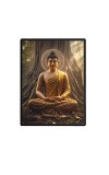 Buddha Laminated Photo - 5x7 Inches, Divine Blessings for Home & Office and Temple Decoration