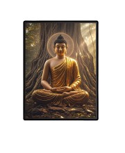 Buddha Laminated Photo - 5x7 Inches, Divine Blessings for Home & Office and Temple Decoration