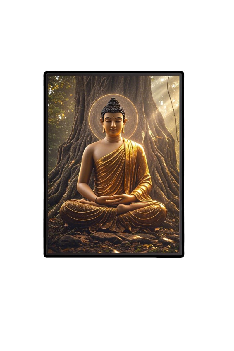 Buddha Laminated Photo - 5x7 Inches, Divine Blessings for Home & Office and Temple Decoration