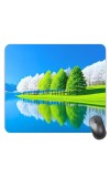 Customized Lake View Picture Sublimation Mouse Pad | 8 X 7.5 Inch | Smooth Cloth Surface | Non-Slip Rubber Base | Personalized Mousepad for Laptop & Desktop (F17272)