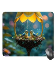 Customized Beautiful Birds Picture Sublimation Mouse Pad | 8 X 7.5 Inch | Smooth Cloth Surface | Non-Slip Rubber Base | Personalized Mousepad for Laptop & Desktop (F17434)