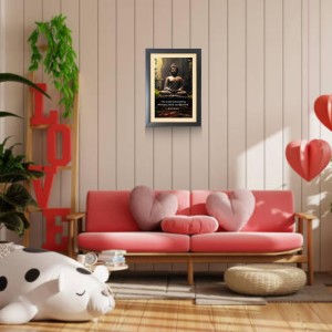 Buddha & His Famous Quote Photo Frame - Brown Frame, 11x15 Inches, Perfect for Office & Wall Decoration, Ideal Gift