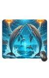 Customized Beautiful Sea Dolphins Picture Sublimation Mouse Pad | 8 X 7.5 Inch | Smooth Cloth Surface | Non-Slip Rubber Base | Personalized Mousepad for Laptop & Desktop (F17315)