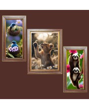 3-Pack Nature Photo Frames - 2 Pieces 10x17 Inch & 1 Piece 14x17 Inch - Rustic Wall Art for Home & Office Decor - Botanical Wall Hanging for Living Room, Bedroom, or Workspace