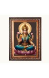 Sri Laxmi Color Photo 10x14 Inch - Vibrant Religious Wall Art for Home or Office Decor.