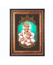 Sri Swaminarayan Color Photo 10x14 Inch - Vibrant Religious Wall Art for Home or Office Decor.