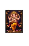 Ganesh Laminated Photo - 5x7 Inches, Divine Blessings for Home & Office and Temple Decoration