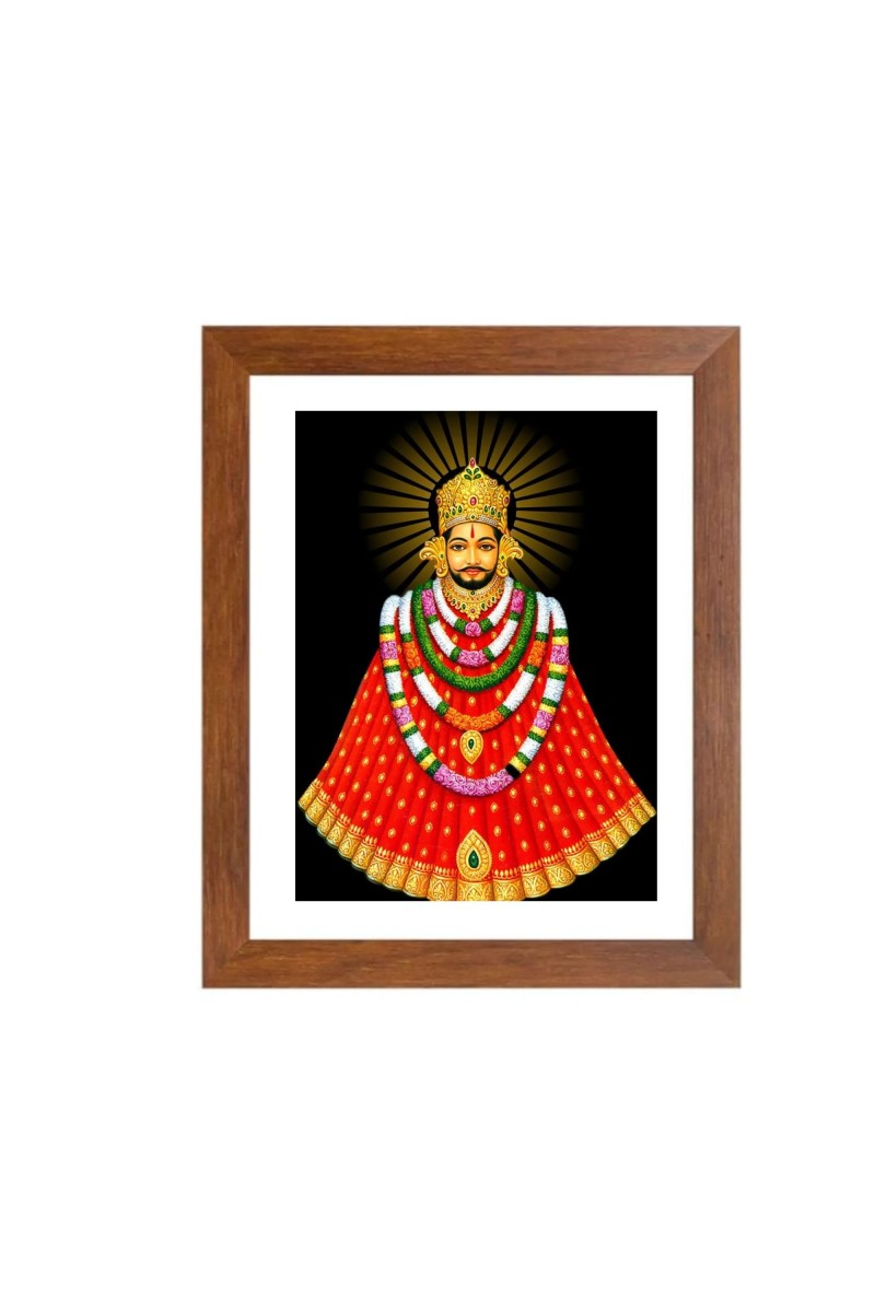 Colored Photo of Khatu Shyam Baba | Divine Shyam Baba Wall Art | Spiritual Decor for Home & Temple | Ideal for puja room