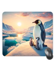 Customized Cute Penguin Picture Sublimation Mouse Pad | 8 X 7.5 Inch | Smooth Cloth Surface | Non-Slip Rubber Base | Personalized Mousepad for Laptop & Desktop (F17344)